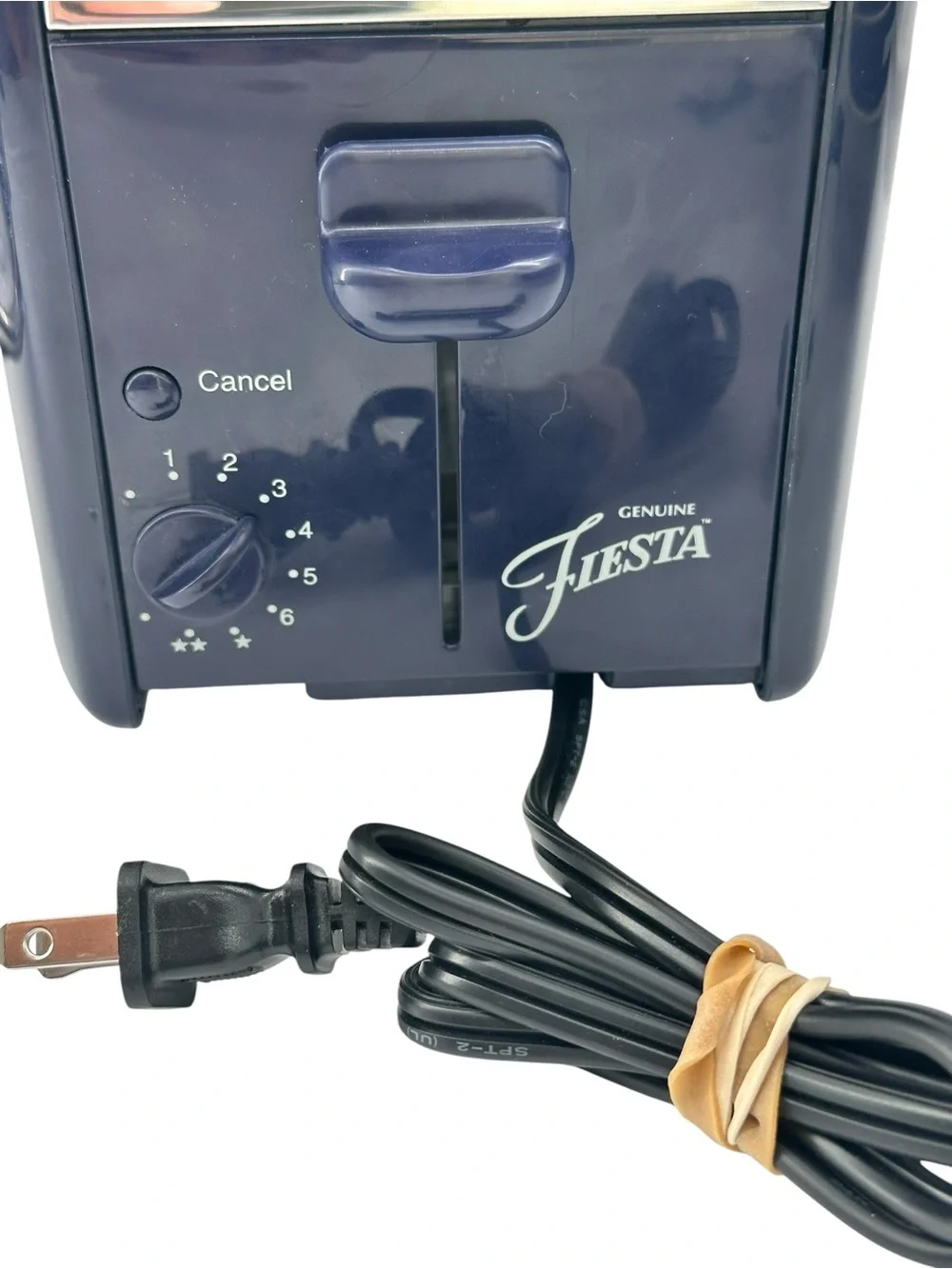 Fiesta 2-Slice Toaster Cobalt Blue Chrome TS-2012 Retro/VTG 6 Settings Pristine